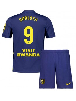 Billige Atletico Madrid Alexander Sorloth #9 Bortedraktsett Barn 2025-26 Kortermet (+ Korte bukser)